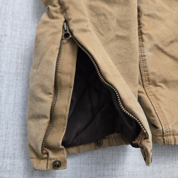 Berne Toddler Quilt Lined Insulated Duck Bib Overalls Brown Size 4T - Picture 6 of 9